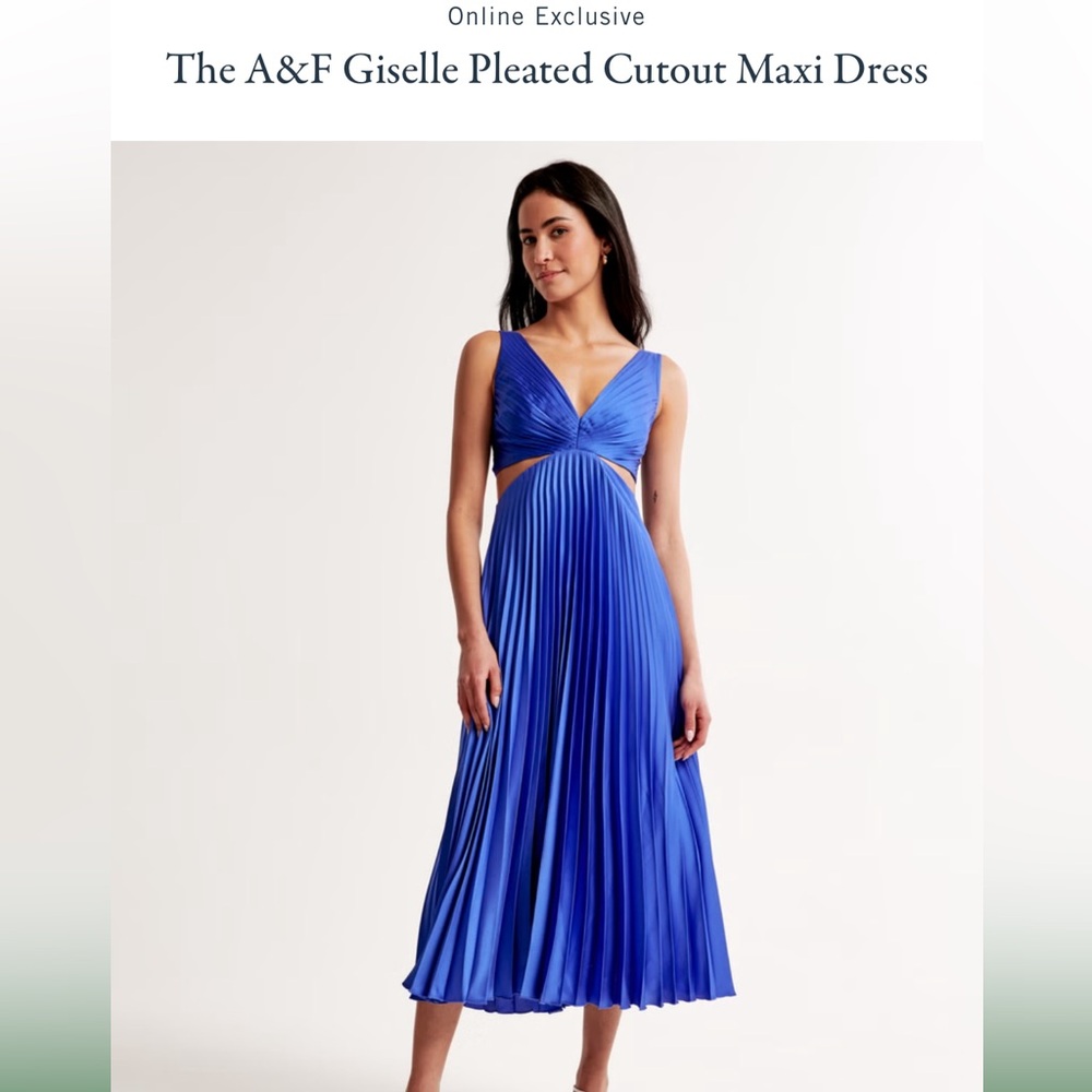 A&F Giselle pleated cutout maxi dress (size m)